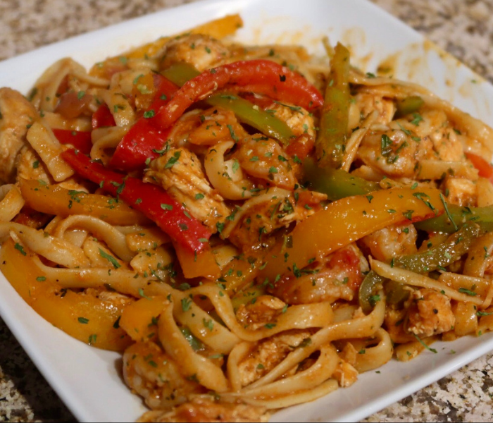 Tasty Chicken And Shrimp Jambalaya Pasta Recipe Kenyas Kitchen88