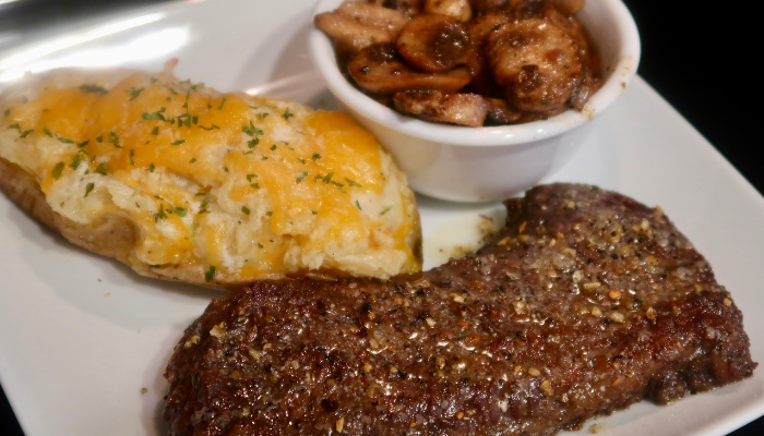 Juicy Steak & Cheesy Baked Potatoe Dinner