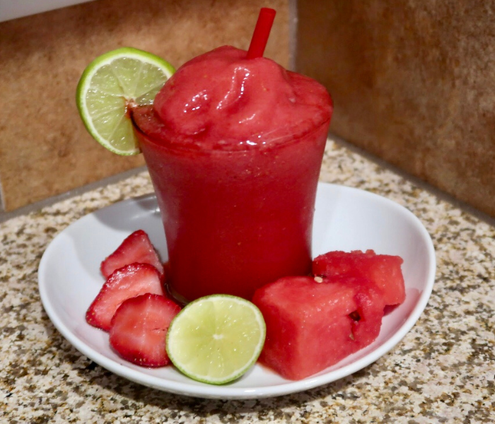 Tasty Watermelon & Strawberry Smoothie