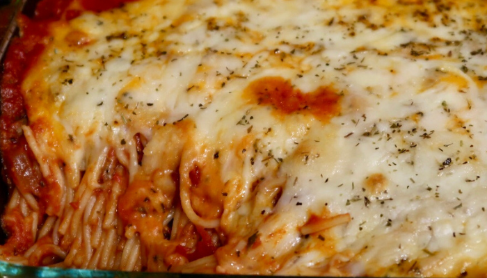 The Best Cheesy Baked Spaghetti Recipe