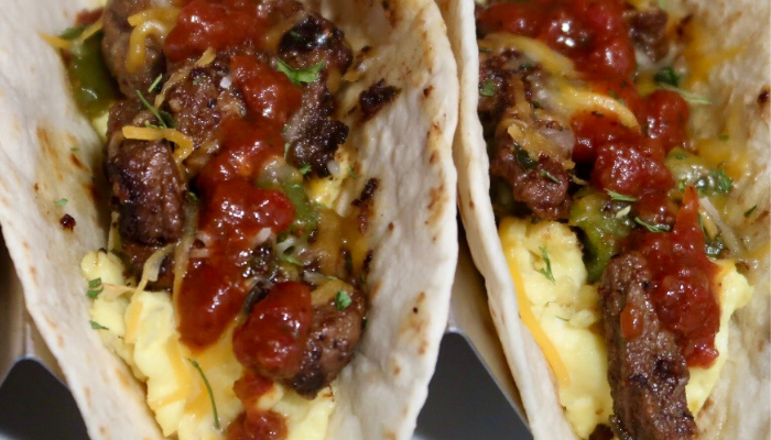 Easy Breakfast Steak Tacos