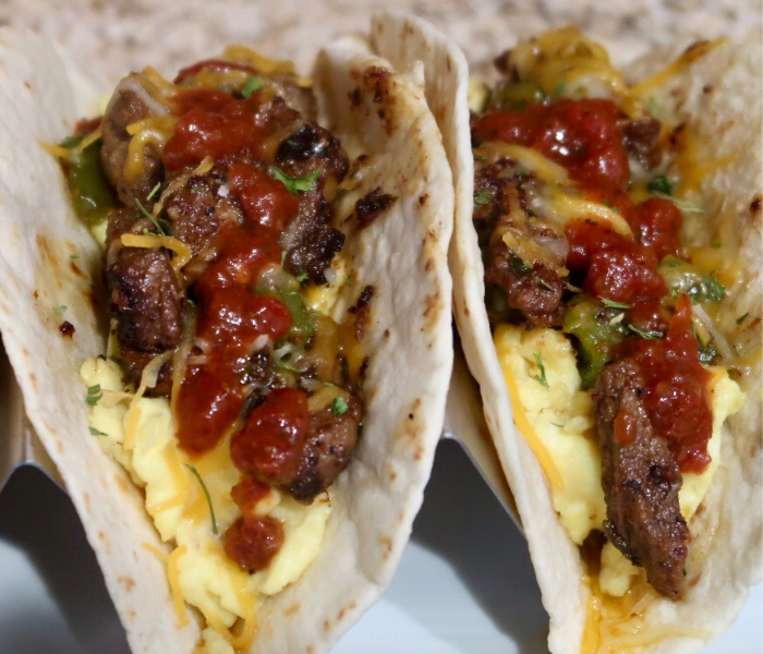 Easy Breakfast Steak Tacos