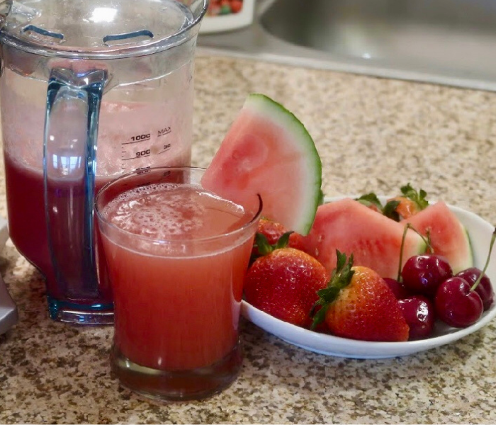 Cherry Strawberry Watermelon Juice Recipe