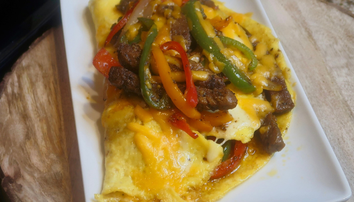 Easy Steak Omelet Recipe