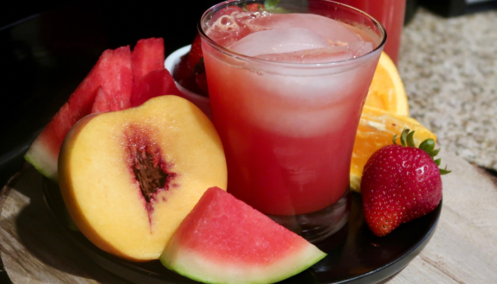 Peach Watermelon Juice Refresher