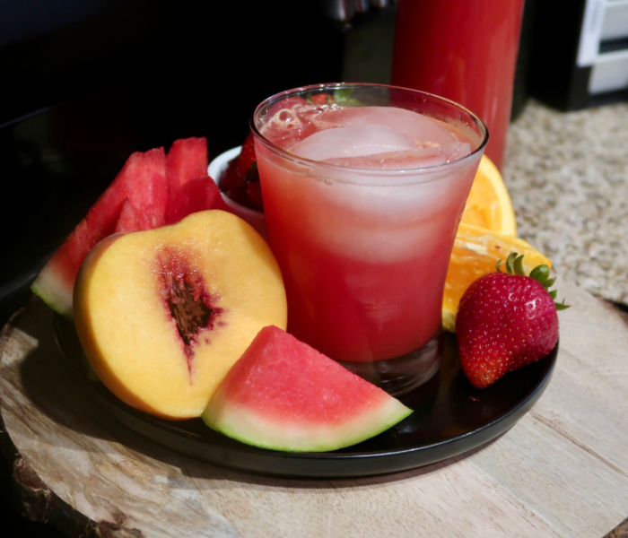 Peach Watermelon Juice Refresher